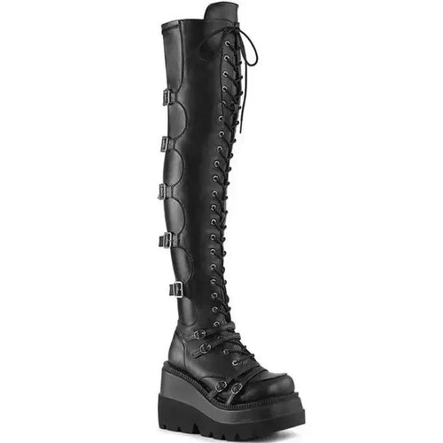 Wedges Long Boots for Women Autumn Winter Over-the-knee Boots Cosplay