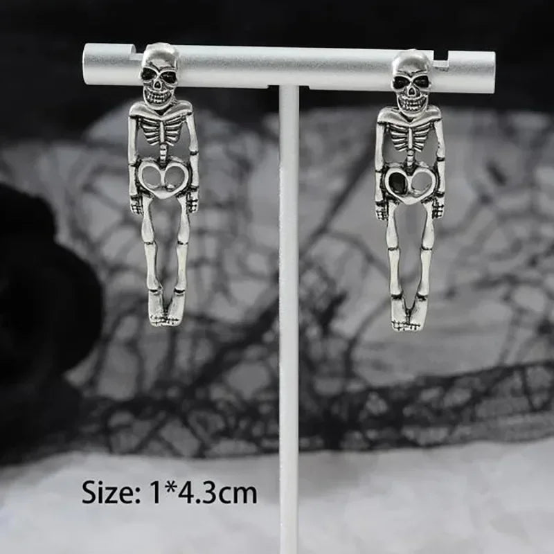 New Halloween Skull Skeleton Drop Earrings for Women Fashion Trend