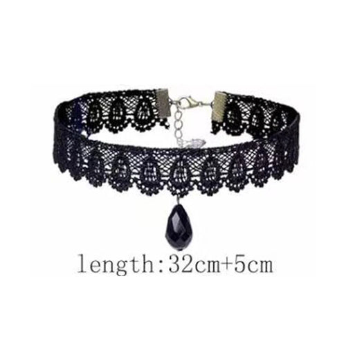 Lady Chokers Leaf Tassel Women Neck Jewelry Accessory Girl Lace Gothic