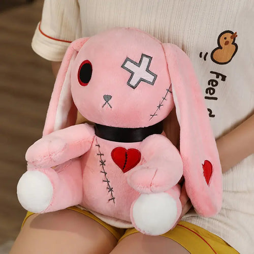 Spooky Gothic Bunny Stuffed Crazy Rabbit Plush Toys, Spooky Gothic