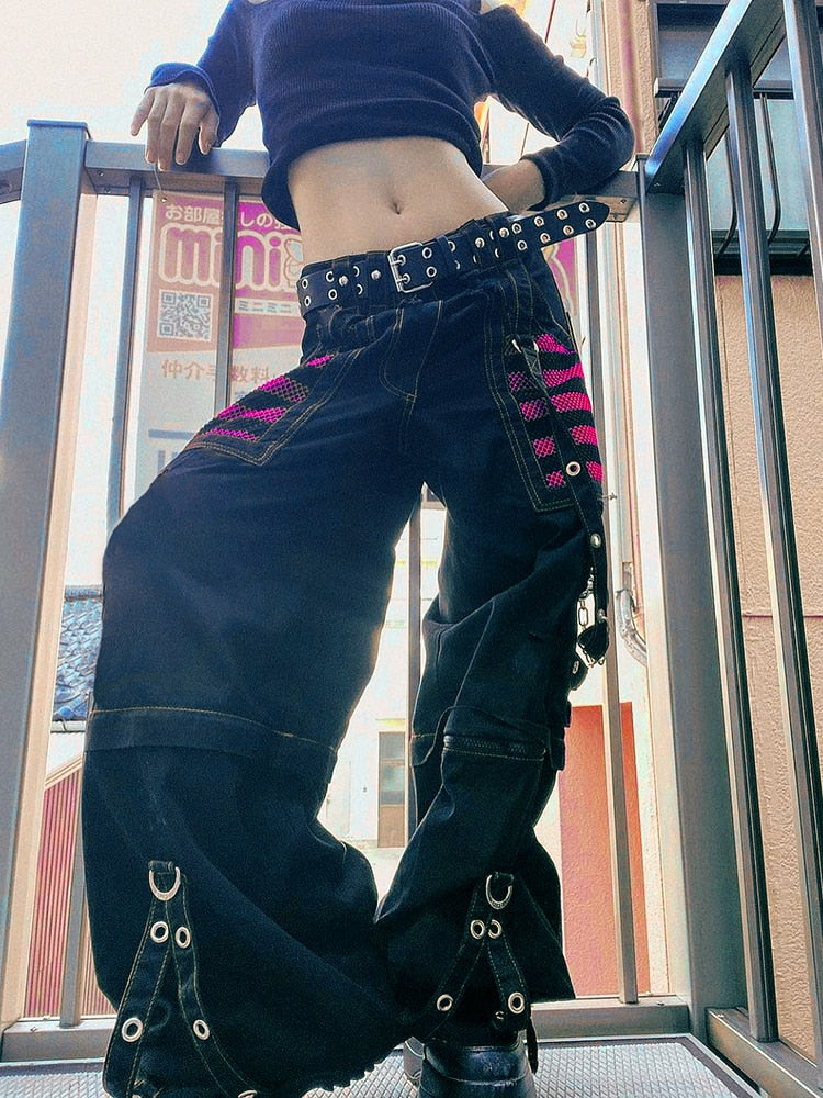 Baggy Pants Women Punk Style | Gothic Pants Chains | Goth Pants Chains