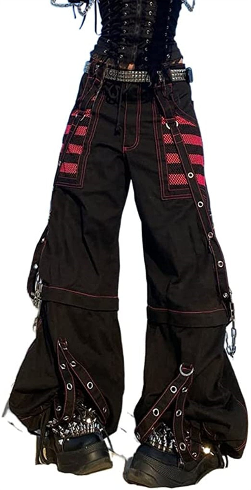 Baggy Pants Women Punk Style | Gothic Pants Chains | Goth Pants Chains