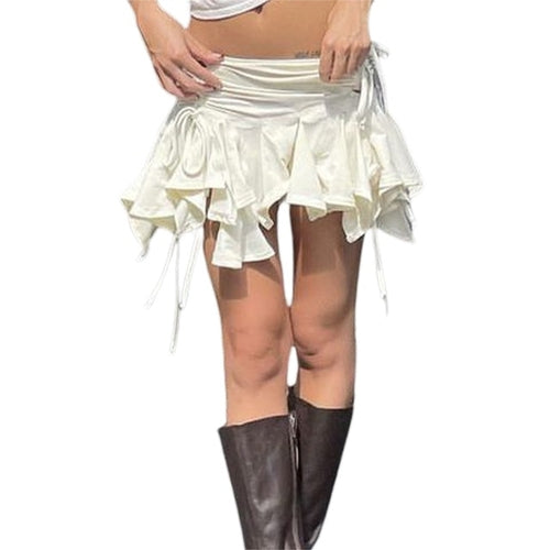 Women Solid Color Gothic Punk Irregular Skirts Summer Fashion