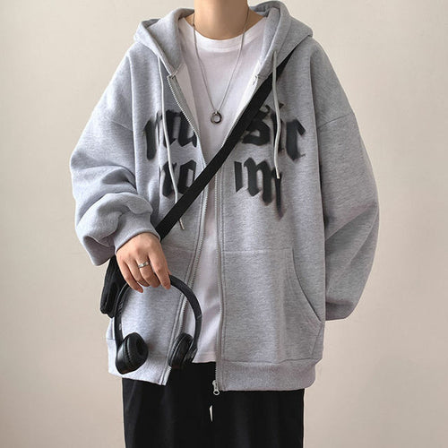 Y2k Rhinestone Cobweb Zip Up Oversized Sweatshirt 2022 Autumn Goth